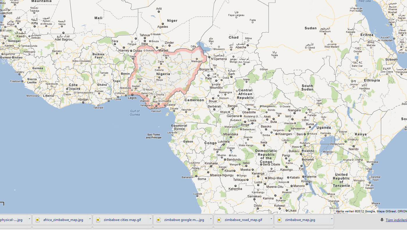karte von nigeria afrika